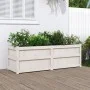 Jardinera madera maciza de pino blanco 150x50x50 cm de vidaXL, Maceteros y jardineras - Ref: Foro24-837485, Precio: 119,66 €,...
