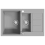Fregadero de cocina con dos senos granito gris de vidaXL, Fregaderos - Ref: Foro24-142951, Precio: 185,94 €, Descuento: %