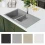 Kitchen sink with two gray granite bowls by vidaXL, Sinks - Ref: Foro24-142951, Price: 192,89 €, Discount: %