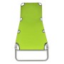 Tumbona plegable de acero con recubrimiento polvo verde manzana de vidaXL, Tumbonas - Ref: Foro24-41480, Precio: 52,80 €, Des...