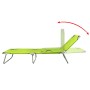 Tumbona plegable de acero con recubrimiento polvo verde manzana de vidaXL, Tumbonas - Ref: Foro24-41480, Precio: 52,80 €, Des...