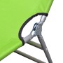 Tumbona plegable de acero con recubrimiento polvo verde manzana de vidaXL, Tumbonas - Ref: Foro24-41480, Precio: 52,80 €, Des...