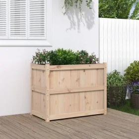 Jardinera de madera maciza de pino 90x50x70 cm de vidaXL, Maceteros y jardineras - Ref: Foro24-837469, Precio: 80,66 €, Descu...