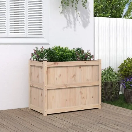 Jardinera de madera maciza de pino 90x50x70 cm de vidaXL, Maceteros y jardineras - Ref: Foro24-837469, Precio: 80,66 €, Descu...