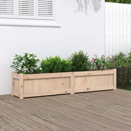 Jardinera de madera maciza de pino 150x31x31 cm de vidaXL, Maceteros y jardineras - Ref: Foro24-837474, Precio: 74,55 €, Desc...