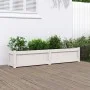 Jardinera de madera maciza de pino blanca 150x31x31 cm de vidaXL, Maceteros y jardineras - Ref: Foro24-837476, Precio: 88,12 ...