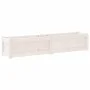Jardinera de madera maciza de pino blanca 150x31x31 cm de vidaXL, Maceteros y jardineras - Ref: Foro24-837476, Precio: 88,12 ...