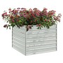 Arriate de acero galvanizado plateado 100x100x77 cm de vidaXL, Maceteros y jardineras - Ref: Foro24-316883, Precio: 59,82 €, ...