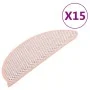 Alfombrilla autoadhesiva escalera sisal 15 uds roja 65x21x4 cm de vidaXL, Alfombrillas para escalones - Ref: Foro24-326876, P...