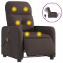 Sillón reclinable de masaje eléctrico tela marrón oscuro en Sillones | Comprar online en Foru.es