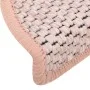 Alfombrilla autoadhesiva escalera sisal 15 uds roja 65x21x4 cm de vidaXL, Alfombrillas para escalones - Ref: Foro24-326876, P...