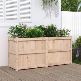 Jardinera de madera maciza de pino 150x50x70 cm de vidaXL, Maceteros y jardineras - Ref: Foro24-837489, Precio: 146,36 €, Des...