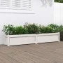Jardinera de madera maciza de pino blanca 180x31x31 cm de vidaXL, Maceteros y jardineras - Ref: Foro24-837496, Precio: 104,13...