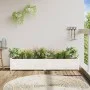 Jardinera de madera maciza de pino blanca 180x31x31 cm de vidaXL, Maceteros y jardineras - Ref: Foro24-837496, Precio: 104,13...