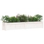 Jardinera de madera maciza de pino blanca 180x31x31 cm de vidaXL, Maceteros y jardineras - Ref: Foro24-837496, Precio: 105,45...