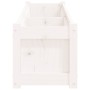 Jardinera de madera maciza de pino blanca 180x31x31 cm de vidaXL, Maceteros y jardineras - Ref: Foro24-837496, Precio: 105,45...