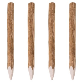 Postes de valla puntiagudos 4 uds madera de avellano 90 cm de vidaXL, Postes de cerca - Ref: Foro24-43144, Precio: 64,24 €, D...
