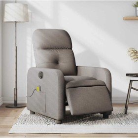 Sillón reclinable de masaje eléctrico tela gris taupe en Sillones | Comprar online en Foru.es