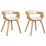 Dining chairs 2 pcs curved wood and cream synthetic leather by vidaXL, dining chairs - Ref: Foro24-3092380, Price: 318,34 €, ...