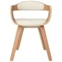 Dining chairs 2 pcs curved wood and cream synthetic leather by vidaXL, dining chairs - Ref: Foro24-3092380, Price: 318,34 €, ...
