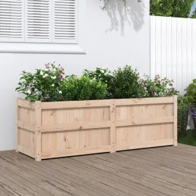 Jardinera de madera maciza de pino 150x50x50 cm de vidaXL, Maceteros y jardineras - Ref: Foro24-837484, Precio: 102,26 €, Des...