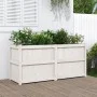Jardinera de madera maciza de pino blanca 150x50x70 cm de vidaXL, Maceteros y jardineras - Ref: Foro24-837490, Precio: 193,49...