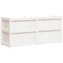Jardinera de madera maciza de pino blanca 150x50x70 cm de vidaXL, Maceteros y jardineras - Ref: Foro24-837490, Precio: 195,87...