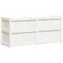 Jardinera de madera maciza de pino blanca 150x50x70 cm de vidaXL, Maceteros y jardineras - Ref: Foro24-837490, Precio: 193,49...