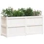 Jardinera de madera maciza de pino blanca 150x50x70 cm de vidaXL, Maceteros y jardineras - Ref: Foro24-837490, Precio: 193,49...