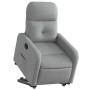 Sillón reclinable elevable de tela gris claro en Sillones | Comprar online en Foru.es