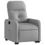 Sillón reclinable elevable de tela gris claro en Sillones | Comprar online en Foru.es