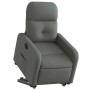 Sillón reclinable elevable de tela gris oscuro en Sillones | Comprar online en Foru.es
