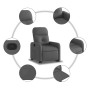 Sillón reclinable elevable de tela gris oscuro en Sillones | Comprar online en Foru.es