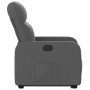 Sillón reclinable elevable de tela gris oscuro en Sillones | Comprar online en Foru.es