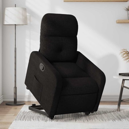 Sillón reclinable elevable tela negro en Sillones | Comprar online en Foru.es