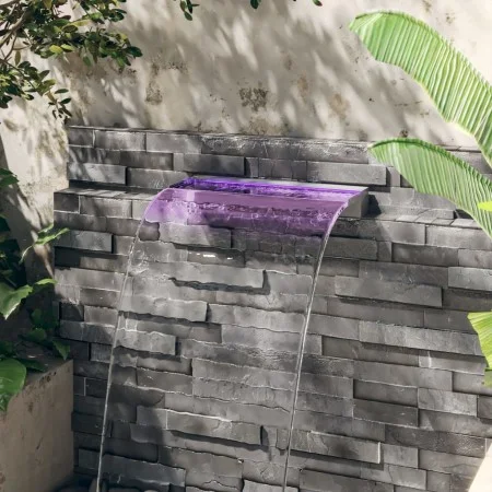 Fuente cascada con LED RGB acero inoxidable 60 cm de vidaXL, Fuentes y cascadas - Ref: Foro24-151410, Precio: 152,41 €, Descu...