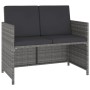 Set de comedor de jardín 6 pzas y cojines ratán sintético gris de vidaXL, Conjuntos de jardín - Ref: Foro24-43905, Precio: 44...