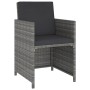 Set de comedor de jardín 6 pzas y cojines ratán sintético gris de vidaXL, Conjuntos de jardín - Ref: Foro24-43905, Precio: 44...