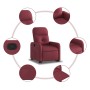 Sillón reclinable elevable tela rojo tinto en Sillones | Comprar online en Foru.es