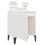 Mesitas de noche con patas de metal blanco 40x30x50 cm de vidaXL, Mesitas de noche - Ref: Foro24-805834, Precio: 51,46 €, Des...
