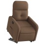 Sillón reclinable elevable de tela marrón en Sillones | Comprar online en Foru.es