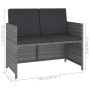 Set de comedor de jardín 6 pzas y cojines ratán sintético gris de vidaXL, Conjuntos de jardín - Ref: Foro24-43905, Precio: 44...