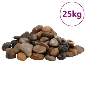 Polished pebbles mixed colors 25 kg 2-5 cm by vidaXL, Aquarium decoration - Ref: Foro24-155332, Price: 53,14 €, Discount: %