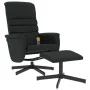 Sillón reclinable masaje con reposapiés cuero sintético negro de vidaXL, Sillones - Ref: Foro24-356715, Precio: 127,51 €, Des...