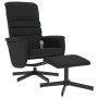 Sillón reclinable masaje con reposapiés cuero sintético negro de vidaXL, Sillones - Ref: Foro24-356715, Precio: 129,32 €, Des...