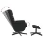 Sillón reclinable masaje con reposapiés cuero sintético negro de vidaXL, Sillones - Ref: Foro24-356715, Precio: 127,51 €, Des...