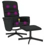 Sillón reclinable masaje con reposapiés cuero sintético negro de vidaXL, Sillones - Ref: Foro24-356715, Precio: 127,51 €, Des...