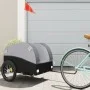Remolque para bicicleta hierro negro y gris 45 kg de vidaXL, Remolques para bicicletas - Ref: Foro24-94126, Precio: 85,41 €, ...