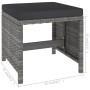 Set de comedor de jardín 6 pzas y cojines ratán sintético gris de vidaXL, Conjuntos de jardín - Ref: Foro24-43905, Precio: 44...