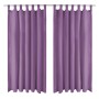 Cortinas de micro-raso con bucles 2 unidades 140x225 cm lila de vidaXL, Cortinas y visillos - Ref: Foro24-132226, Precio: 28,...